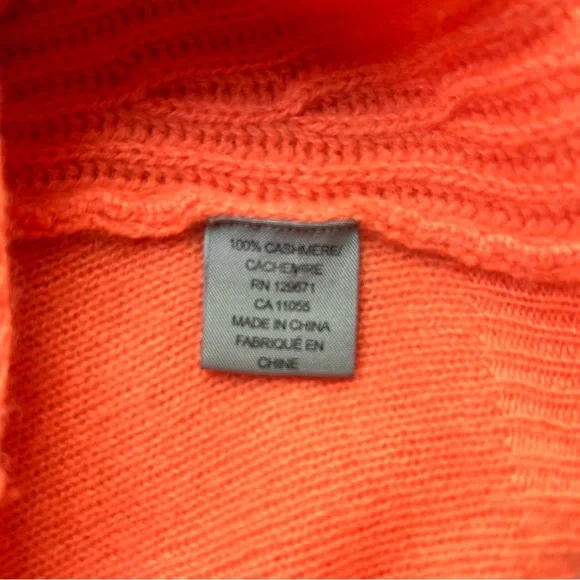 360 Cashmere Orange sweater | SZ small - Picture 6 of 7